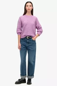 Джемпер с круглым вырезом и начесом Superdry, розовый