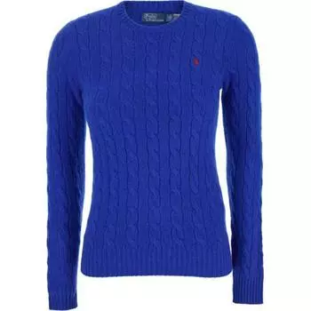 Джемпер с круглым вырезом и вышитым логотипом Polo Ralph Lauren, синий