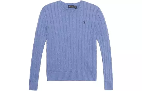 Джемпер с круглым вырезом и вышивкой «Пони» Polo Ralph Lauren, синий