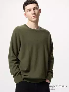 Джемпер с круглым вырезом из 100% кашемира Uniqlo, цвет 56
