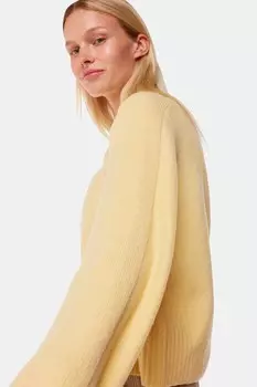 Джемпер с круглым вырезом из смеси шерсти Alana Whistles, желтый