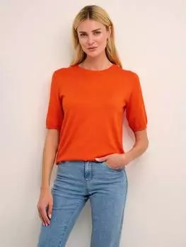 Джемпер с круглым вырезом lizza KAFFE, цвет Vermillion Orange