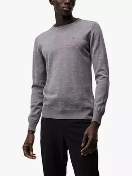 Джемпер с круглым вырезом Lyle из мериносовой шерсти J.Lindeberg, серый меланж