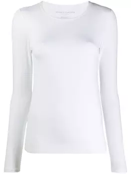 Джемпер с круглым вырезом Majestic Filatures, белый