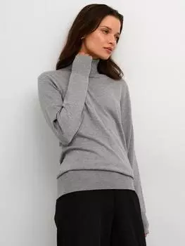 Джемпер с круглым вырезом от астрид KAFFE, цвет Grey Melange