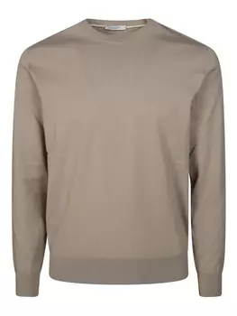 Джемпер с круглым вырезом Paolo Pecora, коричневый