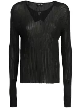 Джемпер с круглым вырезом TOM FORD, черный