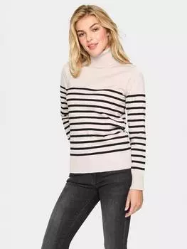 Джемпер с круглым вырезом в полоску от mila Saint Tropez, цвет Grey/Black