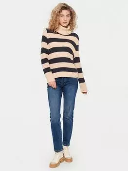 Джемпер с круглым вырезом в тонкую полоску vendy Saint Tropez, цвет Ombre Blue