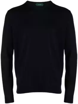 Джемпер с круглым вырезом Zanone, синий