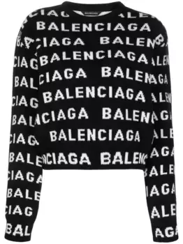Джемпер с логотипом BALENCIAGA, черный