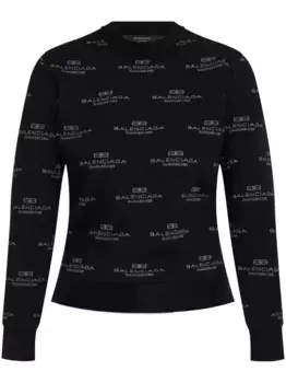 Джемпер с логотипом BALENCIAGA, черный