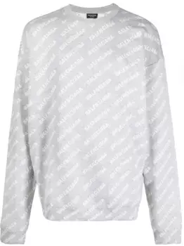 Джемпер с логотипом BALENCIAGA, серый