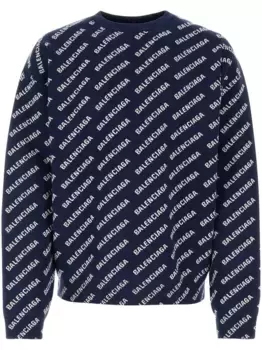 Джемпер с логотипом BALENCIAGA, синий