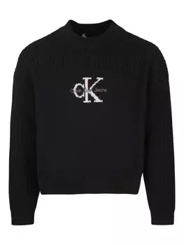 Джемпер с логотипом Calvin Klein Kids, черный