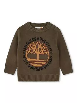 Джемпер с логотипом из детской ваты Timberland, хаки
