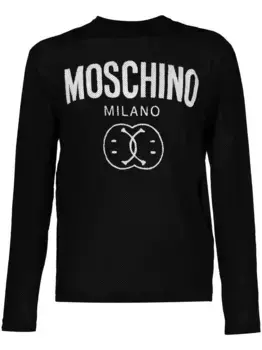 Джемпер с логотипом Moschino, черный
