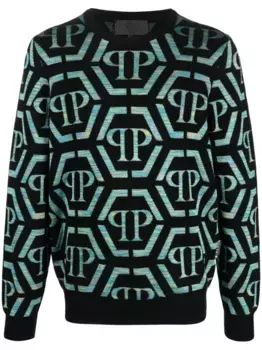 Джемпер с логотипом Philipp Plein, черный