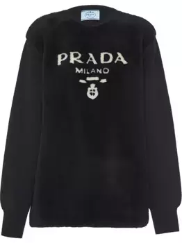Джемпер с логотипом Prada, черный