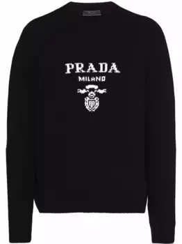 Джемпер с логотипом Prada, черный
