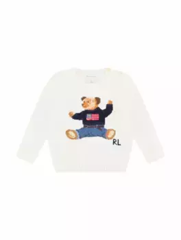 Джемпер с логотипом Ralph Lauren, белый