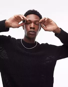 Джемпер с логотипом Tommy Jeans черного цвета