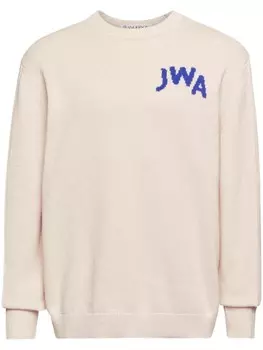 Джемпер с логотипом в виде интарсии JW Anderson, нейтральный цвет