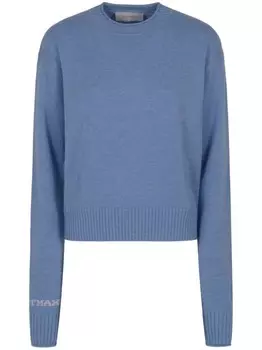 Джемпер с логотипом в виде интарсии Sportmax, синий