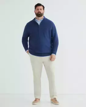 Джемпер с молнией для мужчин больших размеров Dustin, синий