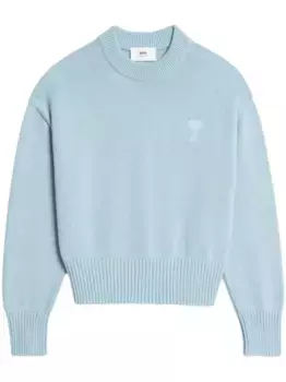 Джемпер с монограммой Ami de Coeur AMI Paris, синий