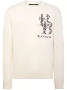 Джемпер с монограммой Billionaire, белый