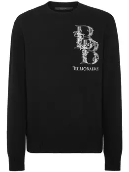 Джемпер с монограммой Billionaire, черный