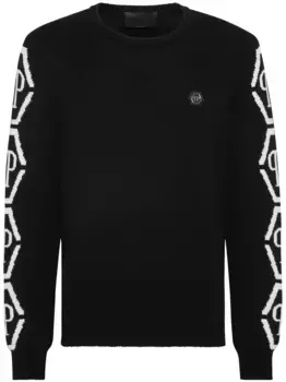 Джемпер с монограммой Philipp Plein, черный
