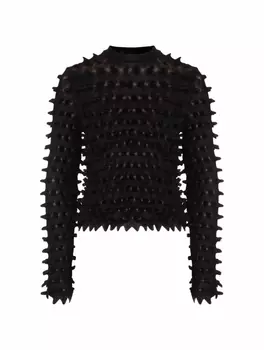 Джемпер с мотивом из шипов Versace