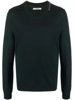 Джемпер с надписью Zadig&Voltaire, зеленый