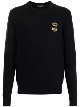 Джемпер с нашивкой-логотипом DOLCE & GABBANA, черный
