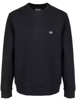 Джемпер с нашивкой-логотипом EMPORIO ARMANI, синий