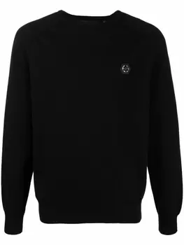 Джемпер с нашивкой-логотипом Philipp Plein, черный