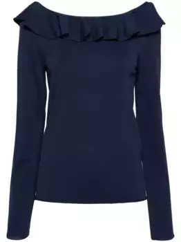 Джемпер с оборками Semicouture, синий