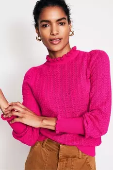 Джемпер с оборками Tia Boden, розовый