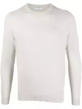 Джемпер с отделкой в рубчик Malo, нейтральный