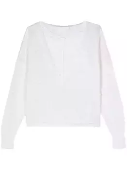 Джемпер с пайетками Genny, белый