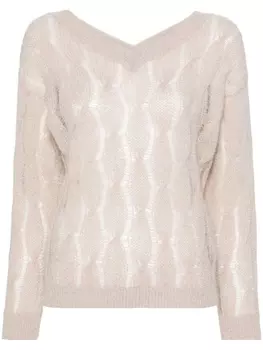 Джемпер с переливчатым эффектом Peserico, коричневый