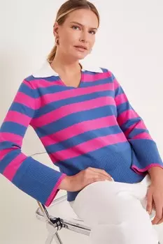 Джемпер с полосатым воротником Shay Monsoon, розовый