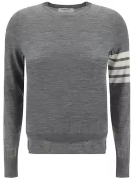 Джемпер с полосками 4-Bar THOM BROWNE, серый