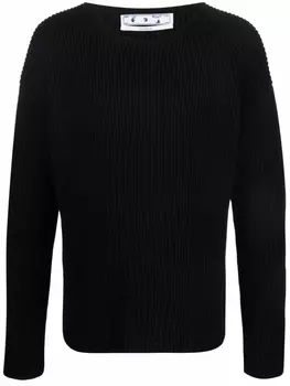 Джемпер с полосками Diag Off-White, черный