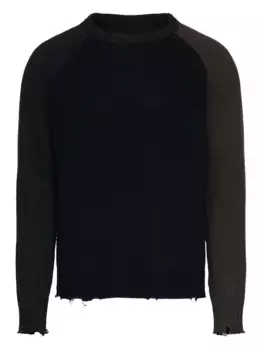 Джемпер с потертым подолом MM6 Maison Margiela, коричневый