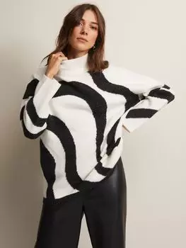 Джемпер с принтом Briony Phase Eight, черный/слоновая кость