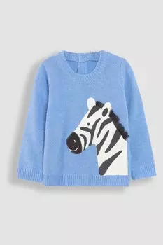 Джемпер с принтом «зебра» Jojo Maman Bb, синий