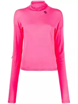 Джемпер с приспущенными плечами и высоким воротником PH5, розовый